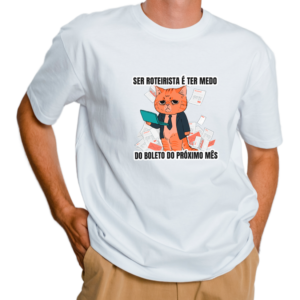 camiseta boleto do proxímo mês branca